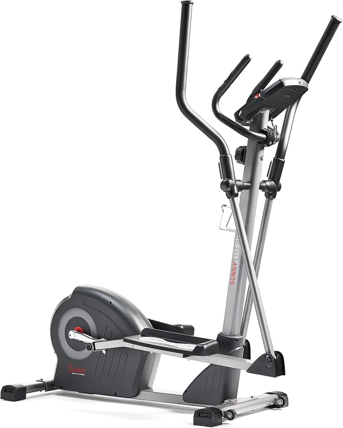 Sunny Health & Fitness Upright Elliptical Machine, Full Body Cardio Exercise Equipment with Adjustable Resistance, Arm and Leg Workout Machine, SunnyFit App via Bluetooth