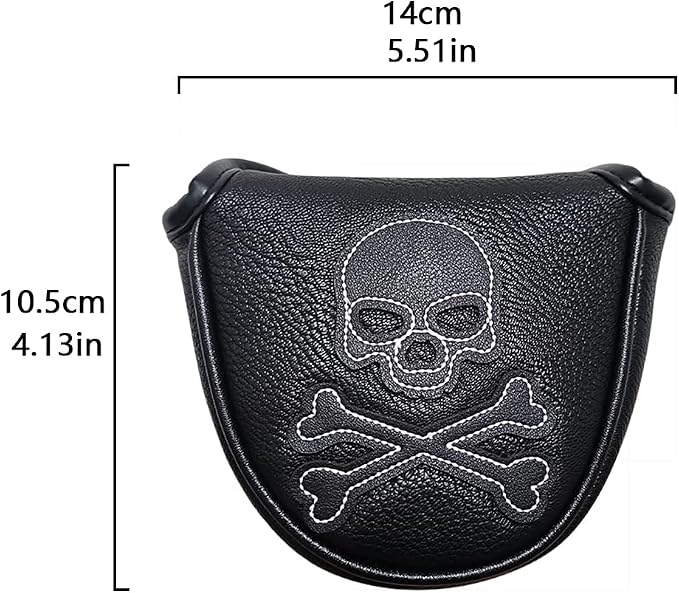 Scott Edward Skull Golf Woods Headcovers Covers for Driver Fairway 1 3 5 H Clubs Set Heads PU Leather Unisex Black Brown