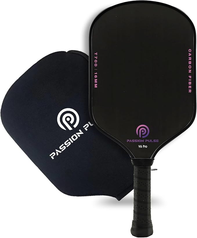Pickleball Paddles 2026,Carbon Fiber Pickleball Paddle,16mm T700 High Grit & Spin, Professional Pickle Ball Paddles Set Designed for Ultimate Spin & Consistency