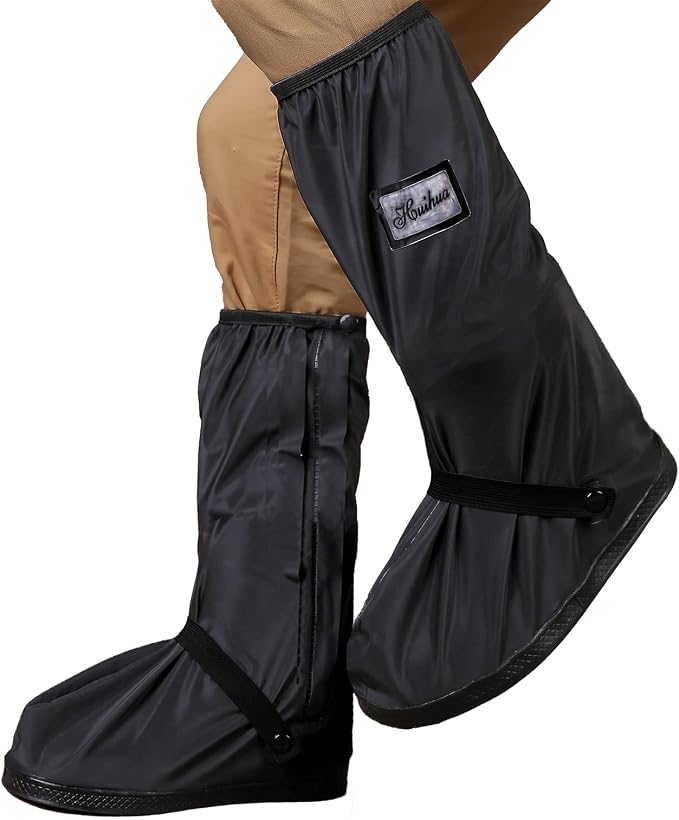 Waterproof Rain Boot Shoe Cover with Reflector Reusable & Foldable