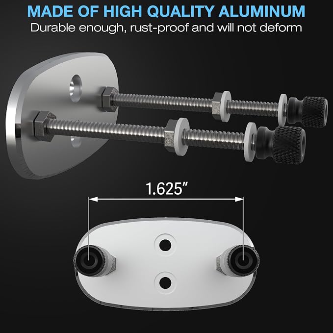 14 Packs Skateboard Wall Mount Aluminum Skateboard Hanger with Two Screw Holes for Display Skateboard Deck Storage Horizontal and Floats Vertically - Silver