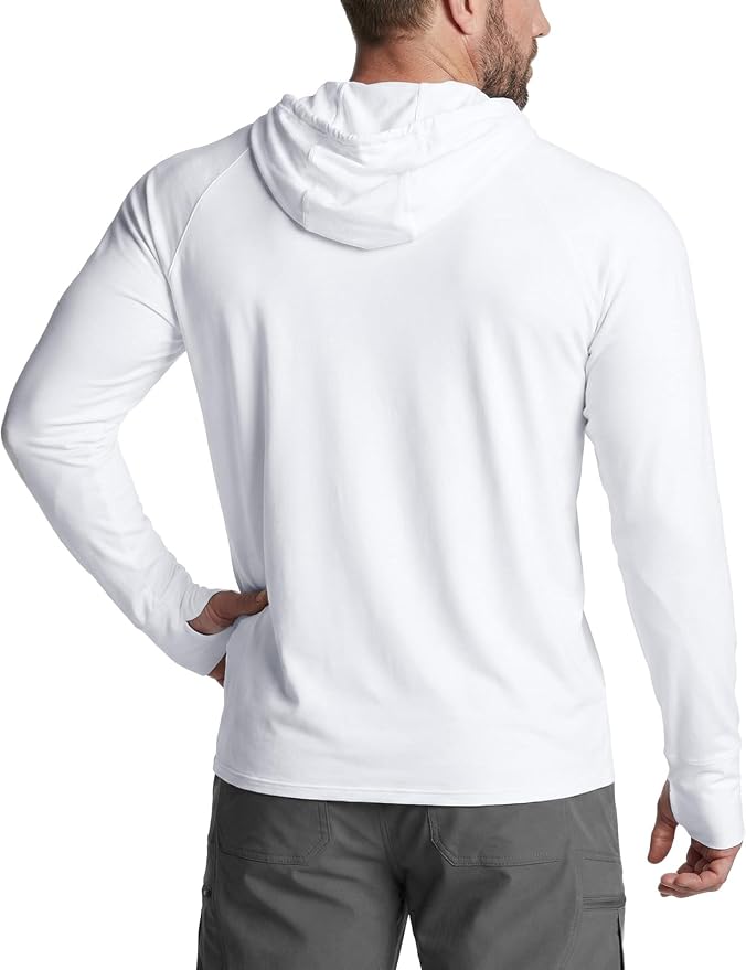 CQR Men's UPF 50+ Sun Protection Long Sleeve Quick Dry Athletic Shirts, Stretch Running Workout Hiking T-Shirts