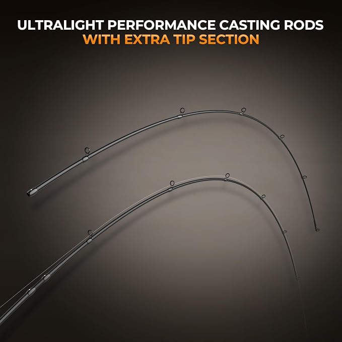 KastKing Zephyr Finesse Fishing Rods | IM6 Graphite, Extra Twin-Tip, 3pc Travel Design, Ultra-Light Lure Casting, Stainless Steel Guides with Zirconium Rings