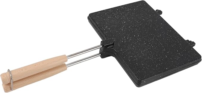 Yosoo Health Gear Sandwich Maker, Double Sided Press Stovetop Grill Pan with Handle for Breakfast Hot Dog Toaster Grilled Cheese Pancake, Flip Design