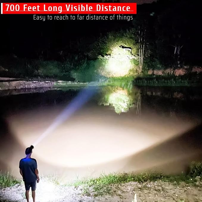 Rechargeable LED Headlamp with Super Wide Bright Light Spot – Ideal for Long-Distance Illumination, USB Charging for Your Phone, Perfect for Fishing, Camping, Hiking, Emergency Searching
