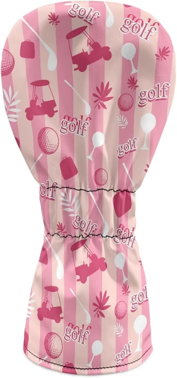 Rnyleeg Golf Club Head Covers for Women Driver Head Cover Leather Fairway Wood Headcover Hybrid Headcovers for Golf Clubs