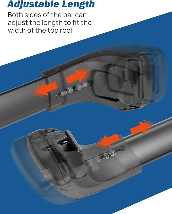 JOYTUTUS 300LBS Lockable Roof Rack Compatible with Chevy Suburban, Tahoe, GMC Yukon & Yukon XL, Cadillac Escalade ESV 2021-2026, Anti-Theft Aluminum Car Crossbars Crossbar for Rooftop Cargo Carrier