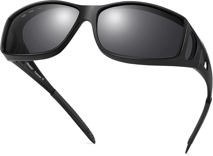 URUMQI Polarized Sunglasses Fit Over Glasses for Men Women, Wraparound Sun Glasses UV400 Protection for Driving Fishing