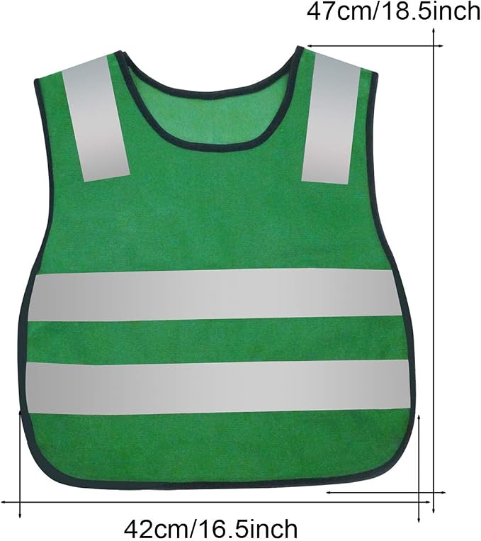 AIEOE Kids High Visibility Safety Vest Reflective Running Lightweight Traffic Walking Breathable Construction Vest