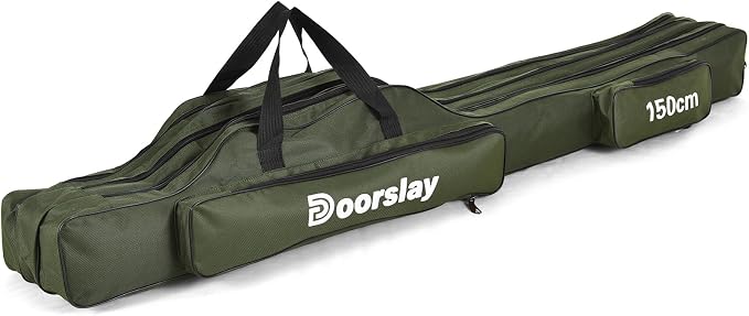 Fishing Rod Case Three Layers Oxford Portable Folding Fishing Pole Bag Outdoor Waterproof Tackle Storage Travel Bags Fishing Rod Bag