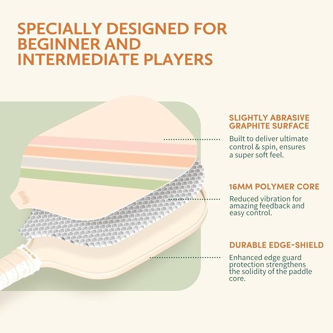 Pickleball Paddles Set of 2/4- USAPA Approved Graphite/Fiberglass Pickleball Racket, 2 Pickleball Rackets, 4 Balls and 1 Portable Carry Bag, Aesthetic Pickle Ball Set for Men Women Beginners