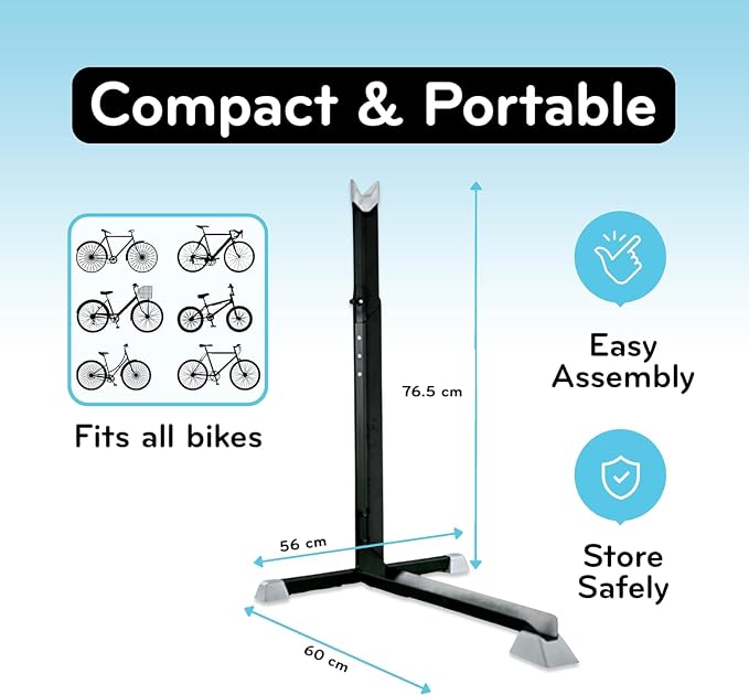 Bike Nook Stand & Vertical Storage Rack - 4 Pack with connectors- The Original Vertical Bicycle Floor Stand for Garage Storage and Indoor and Outdoor use, No Drilling Required