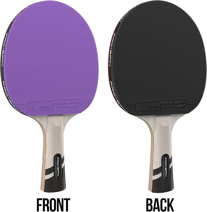 PRO-SPIN Ping Pong Paddles – ITTF Approved Professional Table Tennis Rackets with Carbon Fiber for Superior Control | 7-Ply Blade, Premium Rubber, 2.0mm Sponge