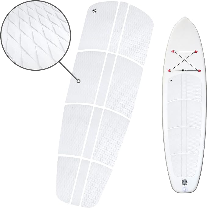 AQUBONA SUP Deck Traction Pad 12 Piece Tail Pads for Stand Up Paddleboard Longboard Surfboard Premium Performance EVA