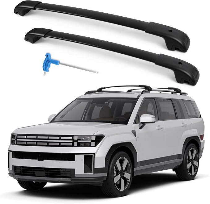 Roof Rack Cross Bars Compatible with Hyundai Santa Fe 2024-2026, 300LBS Heavy Duty Adjustable Aluminum Cargo Bar for Rooftop Carrier, Cross Bars for Luggage, Kayak, Canoe, Bike, Snowboard