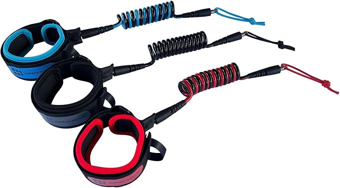 SIXPACK ACTION 4ft 7mm Coils Bicep Bodyboard Leash, Adjustable Bicep Cuff for Kids and Adults, Bicep Sized Approx 235mm-360mm