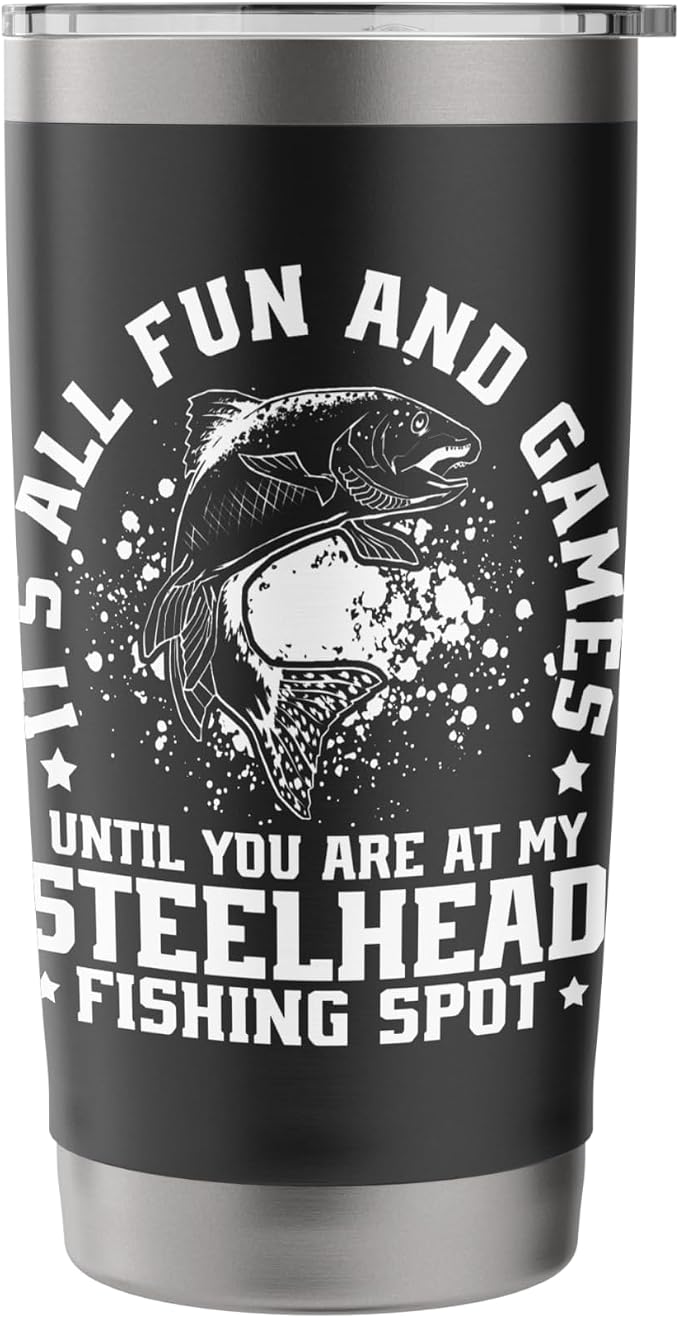 Steelhead Fisherman Gear Steelhead Fishing Net Fisher Stainless Steel Insulated Tumbler