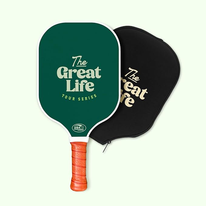 Elite Performance Pickleball Paddle | 3K Carbon Fiber | USAPA Approved | 16mm Honeycomb Core w/ 6" Handle | Lightweight 8.1 oz | Retro Design. Includes Single Paddle + Neoprene Cover