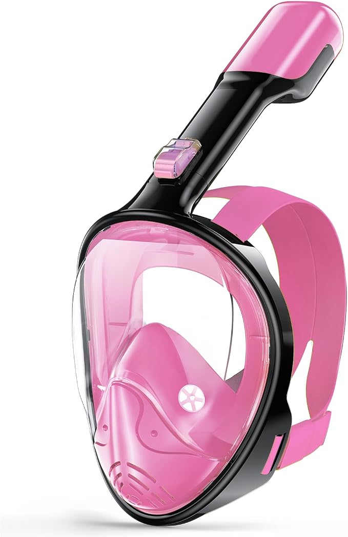 Greatever Full Face Snorkel Mask, Snorkeling Gear for Adults with Latest Dry Top Breathing System and Detachable Camera Mount, Foldable Snorkel Mask Adult, Snorkels Anti-Fog & Anti-Leak