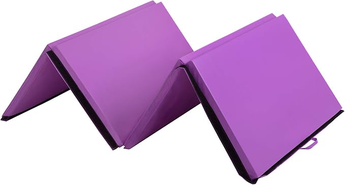 Gymnastics Tumbling Mats Portable Gymnastics Mat Folding Tumbling Mat Thick Yoga Mat Exercise Mat with Carrying Handles for home Workout outdoor Yoga Gymnastic