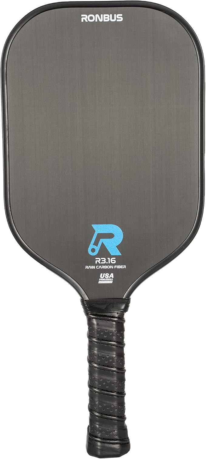 Ronbus R1.16/R2.16/R3.16 Raw Toray T700 Carbon Fiber Pickleball Paddle with 16 mm Polypropylene Honeycomb Core