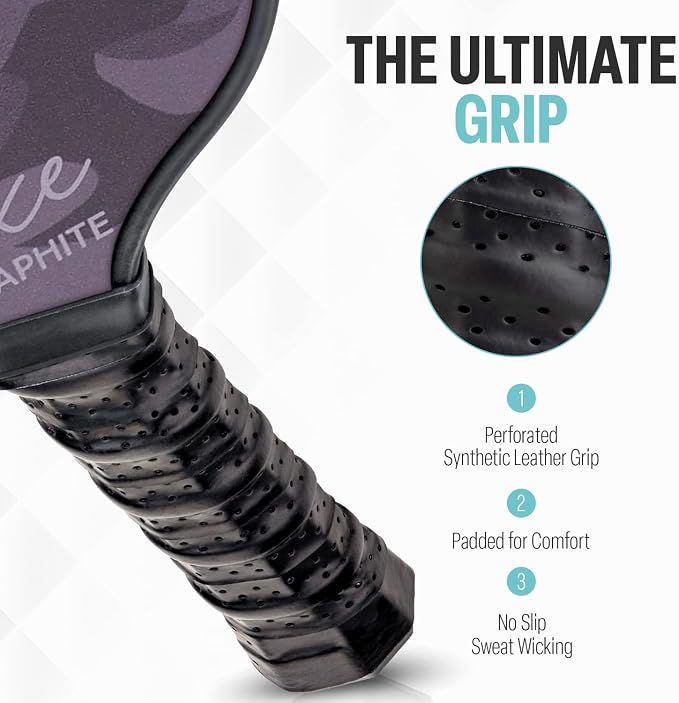 Palms-O-Aces Carbon Fiber Pickleball Paddle – USAPA Approved 16mm T700 Graphite Paddle with Textured Spin Surface | Lightweight Carbon Fiber Pickleball Paddles & Racket | Includes Paddle Cover