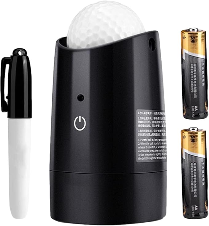 Golf Ball Spinner Balancer with Auto Gravity Drawing - Scientific Design for Precise Putting, Enhanced Drive Accuracy & Easy Alignment Marking Tool