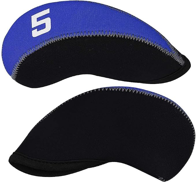 Crafrsman Golf Neoprene Iron Cover Set Blue and Black Golf Headcover Set