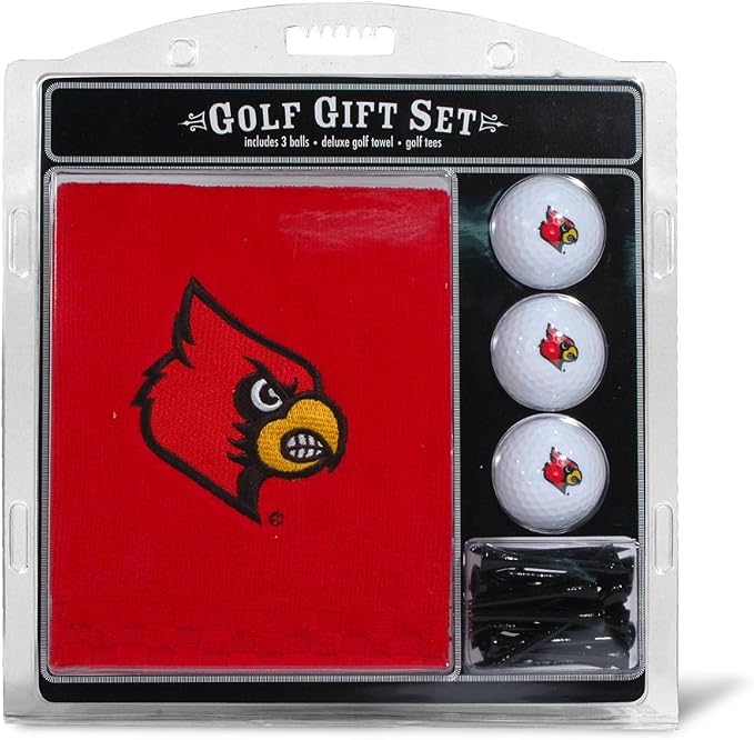 Team Golf NCAA Unisex Embroidered Golf Towel, 3 Golf Ball, and Golf Tee Set