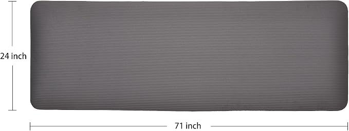 Signature Fitness Extra Thick High-Density Foam Yoga Mat – Multiple Thicknesses (1/2" & 1") / Multiple Colors – Double-Sided Non-Slip Surface – with Carrying Strap for Pilates, Yoga & Home Workouts