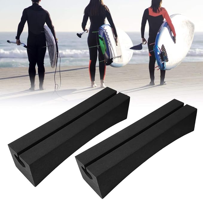 Universal EVA Car Roof Racks, 15.94 inch, Soft Crossbars for Surfboard, Kayak, Black, Set of 2