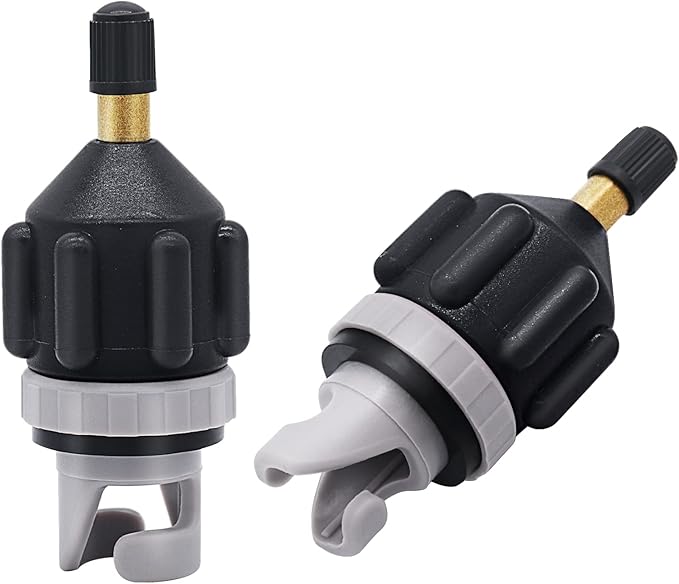 2PACK Inflatable Stand Up Paddleboard (SUP) Pump Adaptor -Universal Standard Schrader Air Valve Adapter Pumping Head Connector Converter for Inflating Boat, Kayak, Surfboard, Bed, Car Tire Orange