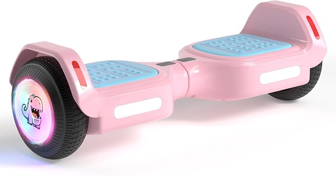 SIMATE 6.5" Bluetooth Scooter, LED Lights & APP & Music Speaker, Long Battery Life, Gifts for Kids & Adults & Girls & Boys, for All Ages