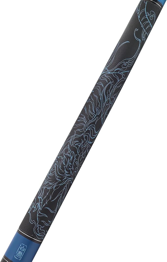 CUESOUL 19oz Pool Cue with Black case,13mm Tip,58inches Mythological Symbols Pattern 4 Styles