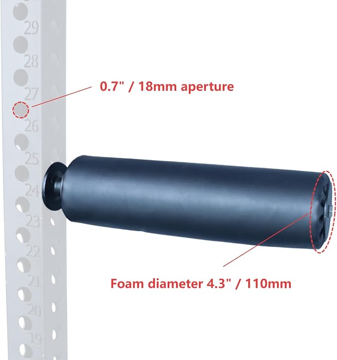 Single Leg Squat Roller/Nordic Hamstring Curl for Squat Rack Power Rack Attachments, Bulgarian Split Squat for Workout Esquipment Home Gym Accessories