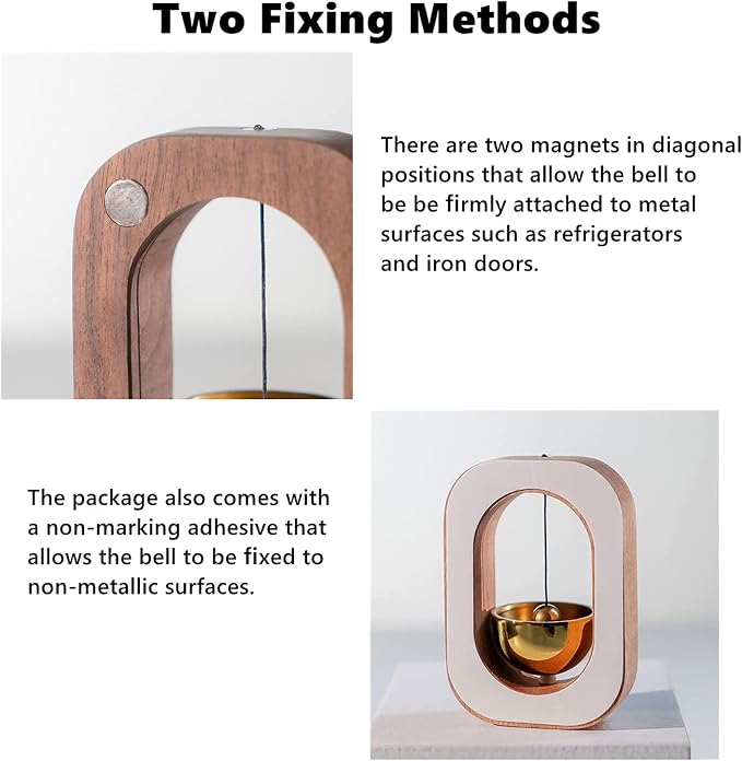Shopkeepers Bell for Door Opening - Magnetic Attached Doorbell Chime for Business - Unique Office Ornaments and Hanging Decoration for Entrance, Fridge Sticker and Barn Door - Creative Present Small
