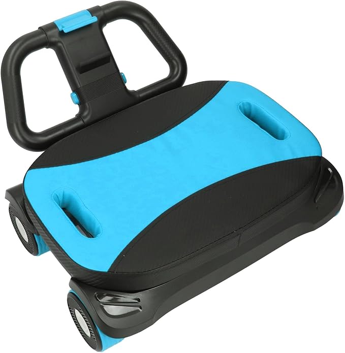 Wheel, Foldable Dual Handle Auto-Rebound Abdominal Wheel for Core Workout, Home Gym Equipment for Men and Women, Black Blue