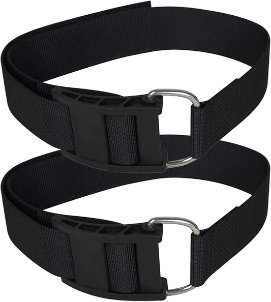 Scuba Diving BCD Tank Band, Adjustable and Durable Dive Tank Strap with Cam Buckles and Non-Slip Pads for Underwater Diving, 2 Pack