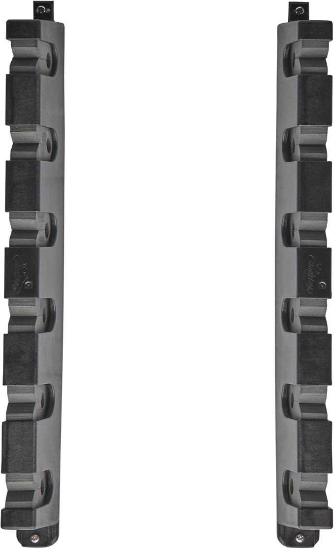 Berkley Horizontal Fishing Rod Rack, Stores 6 Rods, Black, Soft Foam Grip Pads Protect Rod Finishes, Durable Construction, Easy to Mount with Common Tools