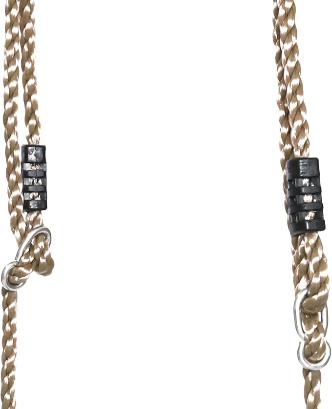 PLAYBERG Outdoor Wooden Tree Swing with Hanging Ropes