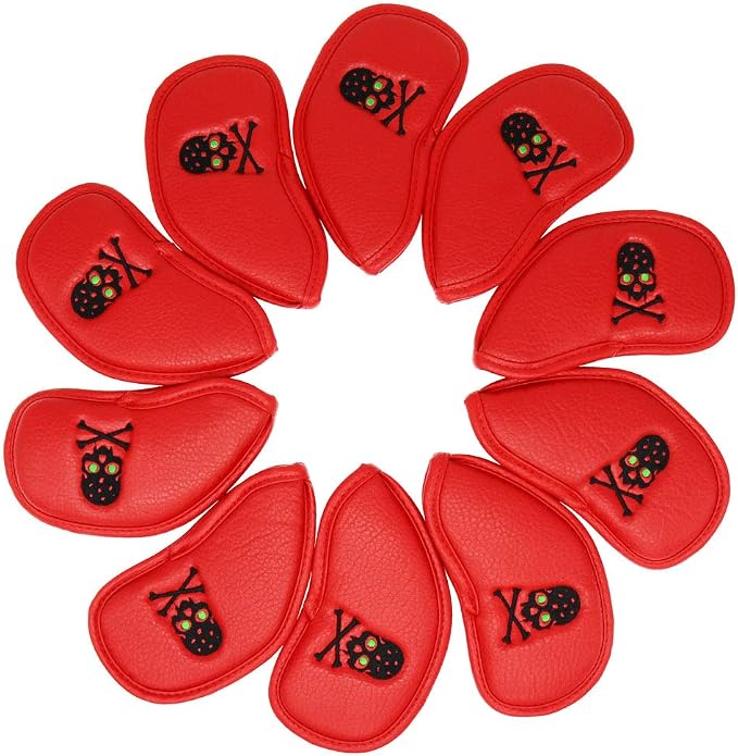 HISTAR Golf Club Head Covers Skull Design Golf Iron Head Covers Set Headcover Fit All Brands Titleist, Callaway, Ping, Taylormade, Cobra, Nike, Etc.