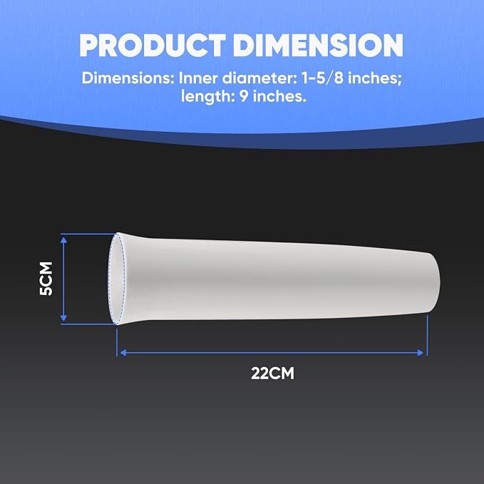 Vinyl Inserts for Fishing Rod Holder | Suitable for Boats, Yachts, and Ships,1-5/8 Inches I.D, 9 Inches Length