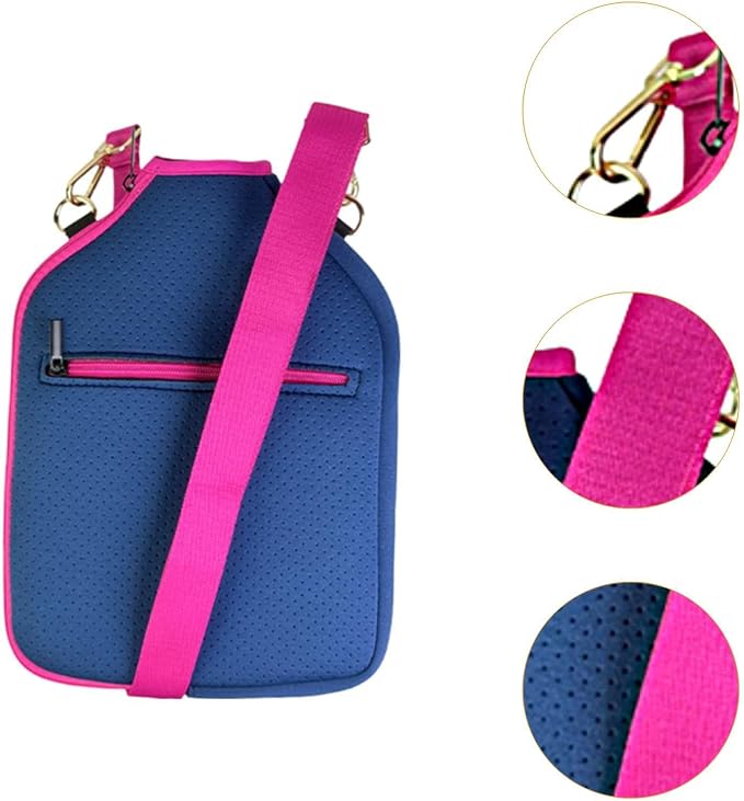 harayaa Paddle Cover Neoprene Racket Sleeve with Detachable Shoulder Strap Zipper Storage Bag Holder Case Suitable for Park Activities Home Communi