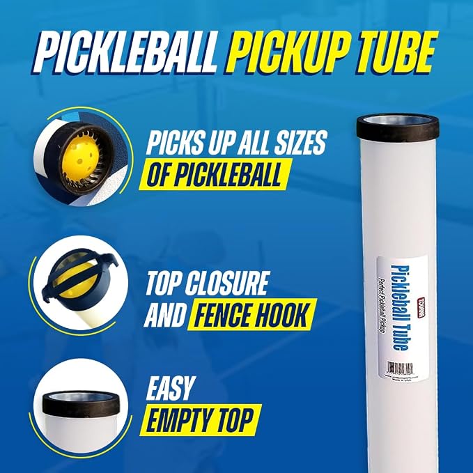 Tourna Pickleball Pickup Tube for Pickleballs - Holds 17 Balls