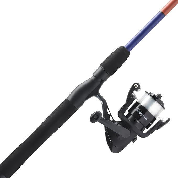 Shakespeare Catch More Fish Spinning Reel and Fishing Rod Combo with Kit