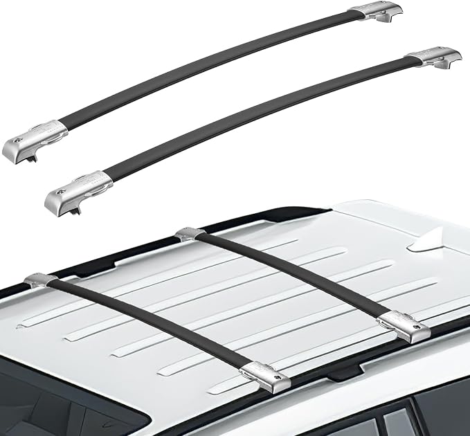 JOYTUTUS Roof Racks Cross Bars Compatible with GX460 2010-2023, Aluminum Roof Rail Cross Bars, Low Wind Noise Rooftop Cargo Carrier Crossbars