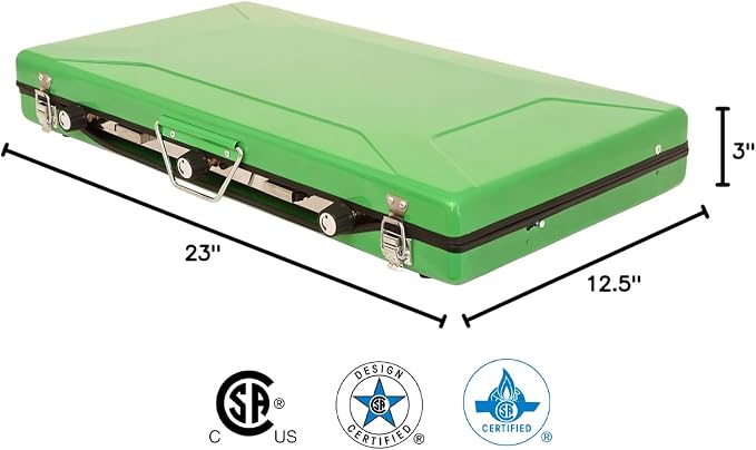 Flame King YSNBBQ-136M 3-Burner Portable Camping Stove Grill w/Toast Tray, Great for Outdoor Cooking, Backpacking, Hiking, & Emergency, Compatible with 1LB Propane Gas Bottle