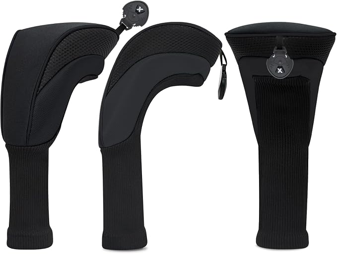 Wood Headcover Golf Club Covers Driver Headcovers Nylon Head Covers Designed to Fit All Woods - 3/4/5/6 Pack/Set Golf Accessories Suitable for Men and Women