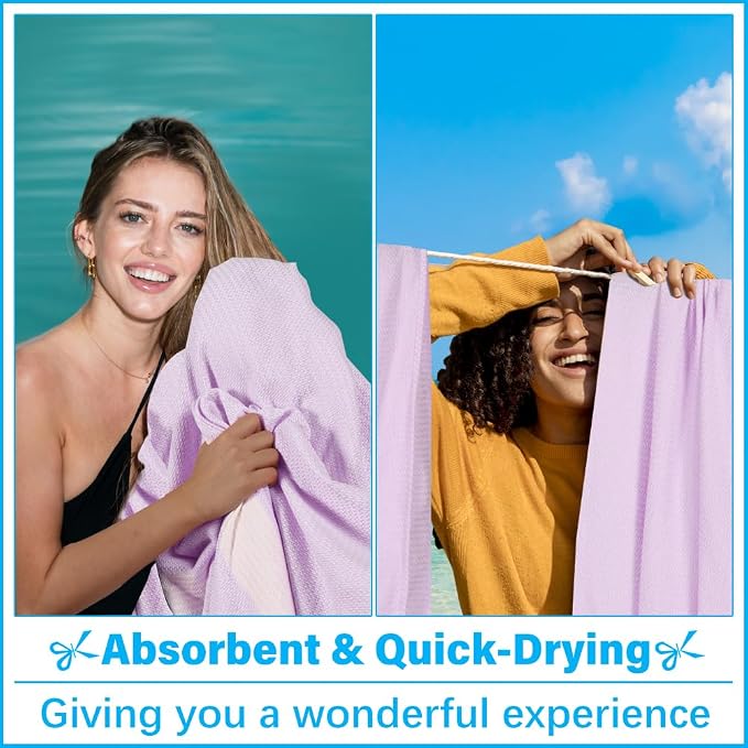 Vikumond Oversized Turkish Beach Towel Blanket XXL Cotton Sandproof Towels Boho Woven Extra Large Big Sand Free Giant Throw Blankets Huge Quilt XL Picnic Camping Necessities Cloud for Adult Gifts