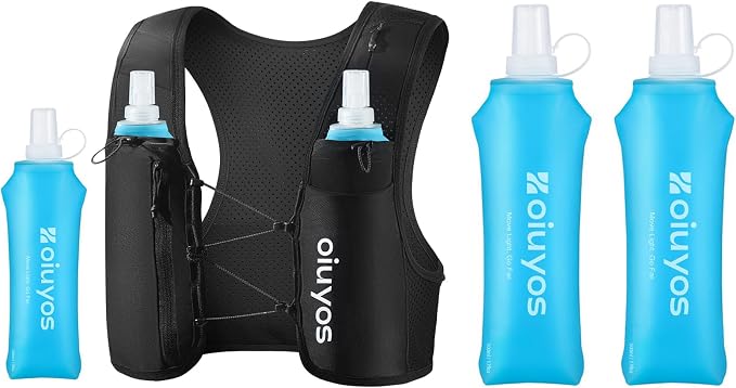 Running Vest (Small) & 2 Pack Soft Water Bottle